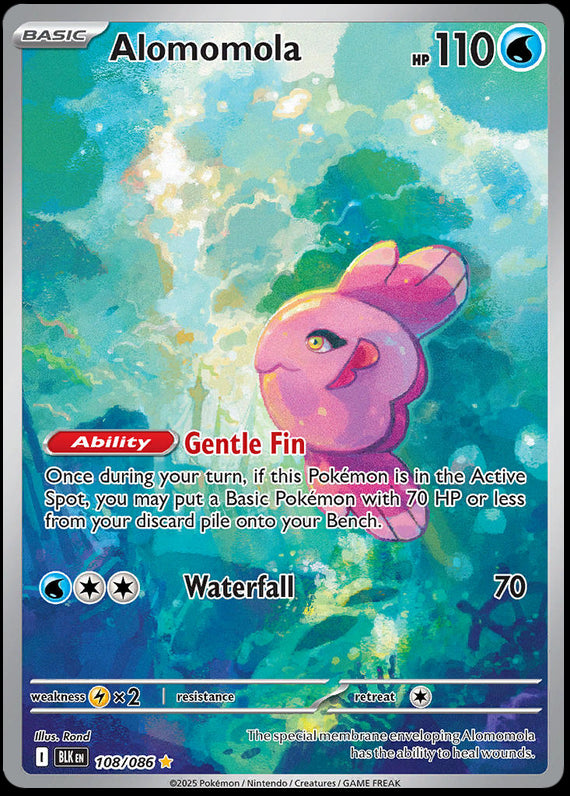 Alomomola (108/86) Scarlet and Violet Black Bolt Illustration Rare Pokemon Card TCG