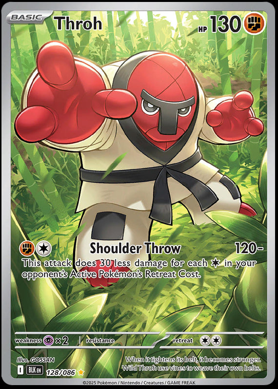 Throh (128/86) Scarlet and Violet Black Bolt Illustration Rare Pokemon Card TCG