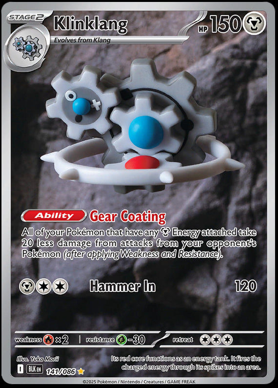 Klinklang (141/86) Scarlet and Violet Black Bolt Illustration Rare Pokemon Card TCG