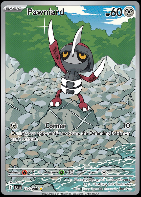 Pawniard (142/86) Scarlet and Violet Black Bolt Illustration Rare Pokemon Card TCG