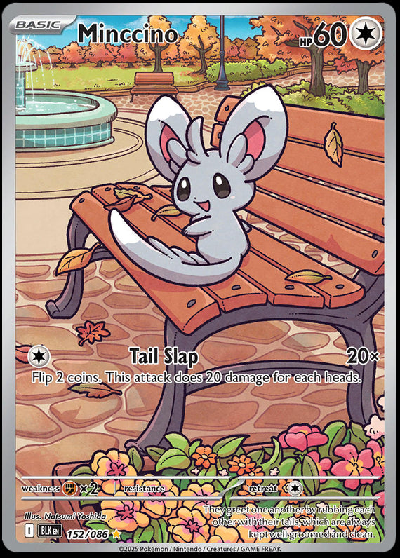 Minccino (152/86) Scarlet and Violet Black Bolt Illustration Rare Pokemon Card TCG