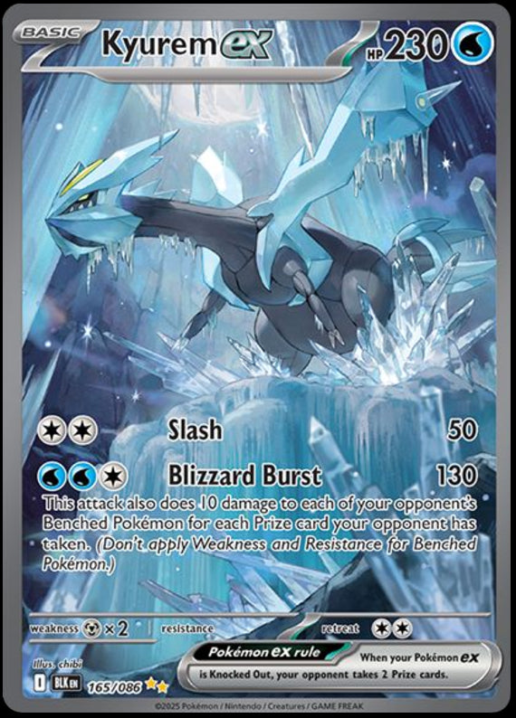 Kyurem ex (165/86) Scarlet and Violet Black Bolt Special Illustration Rare Pokemon Card TCG