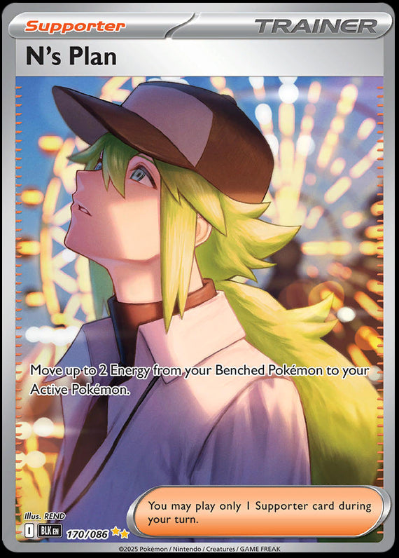 Ns Plan (170/86) Scarlet and Violet Black Bolt Special Illustration Rare Pokemon Card TCG