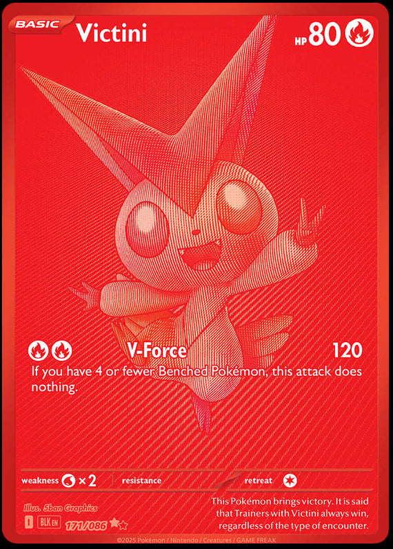 Victini (171/86) Scarlet and Violet Black Bolt Double Rare Pokemon Card TCG