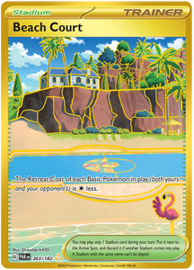 Beach Court 263/182 SV Paradox Rift Full Art Trainer Hyper Rare Pokemon Card TCG Near Mint