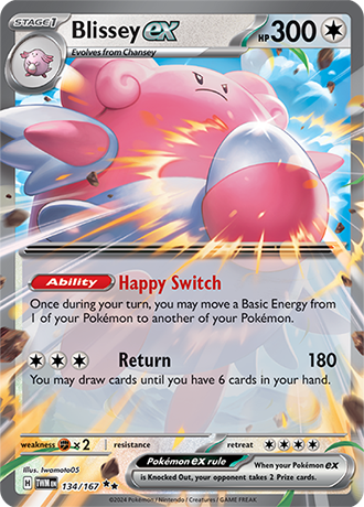 Blissey ex 134/167 SV Twilight Masquerade Double Rare Pokemon Card TCG Near Mint