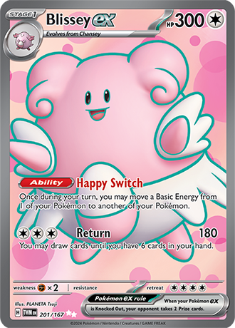 Blissey ex 201/167 SV Twilight Masquerade Full Art Ultra Rare Pokemon Card TCG Near Mint
