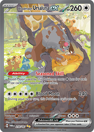 Bloodmoon Ursaluna ex 216/167 SV Twilight Masquerade Special Illustration Rare Pokemon Card TCG Near Mint