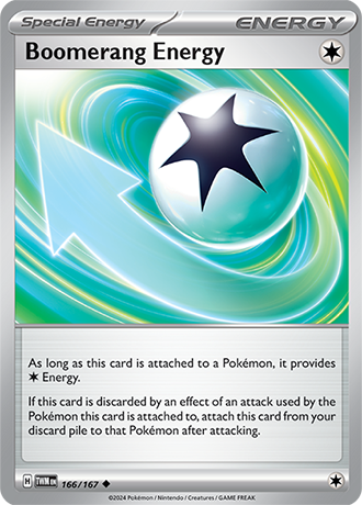 Boomerang Energy 166/167 SV Twilight Masquerade Uncommon Trainer Pokemon Card TCG Near Mint