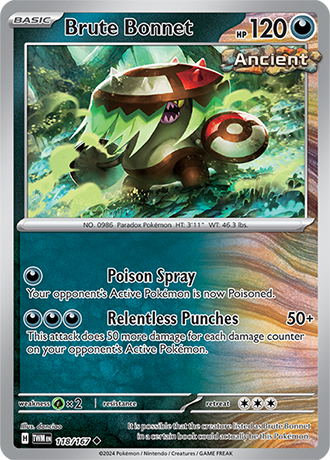 Brute Bonnet 118/167 SV Twilight Masquerade Uncommon Pokemon Card TCG Near Mint