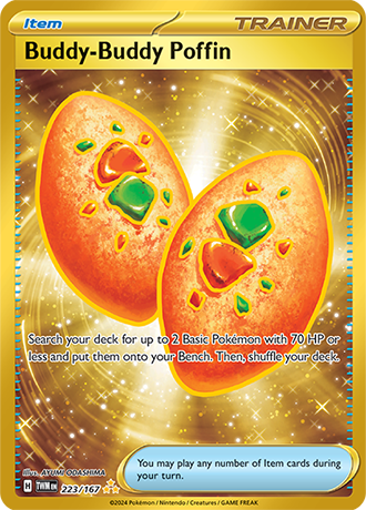 Buddy-Buddy Poffin 223/167 SV Twilight Masquerade Hyper Rare Pokemon Card TCG Near Mint