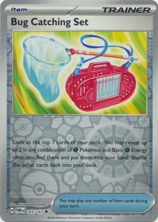 Bug Catching Set 143/167 SV Twilight Masquerade Reverse Holo Uncommon Trainer Pokemon Card TCG Near Mint 
