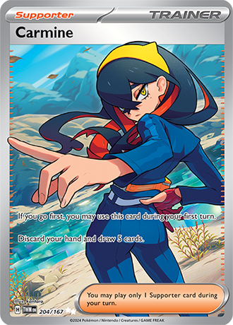 Carmine 204/167 SV Twilight Masquerade Full Art Ultra Rare Pokemon Card TCG Near Mint