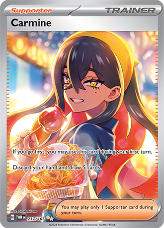 Carmine ex 217/167 SV Twilight Masquerade Special Illustration Rare Pokemon Card TCG Near Mint