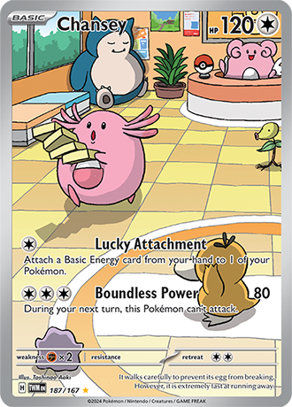 Chansey 187/167 SV Twilight Masquerade Full Art Illustration Rare Pokemon Card TCG Near Mint