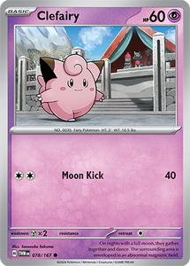 Clefairy 078/167 SV Twilight Masquerade Common Pokemon Card TCG