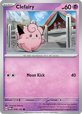 Clefairy 078/167 SV Twilight Masquerade Common Pokemon Card TCG
