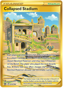 Collapsed Stadium 215/196 SWSH Lost Origin Secret Rare Full Art Pokemon Card TCG Near Mint