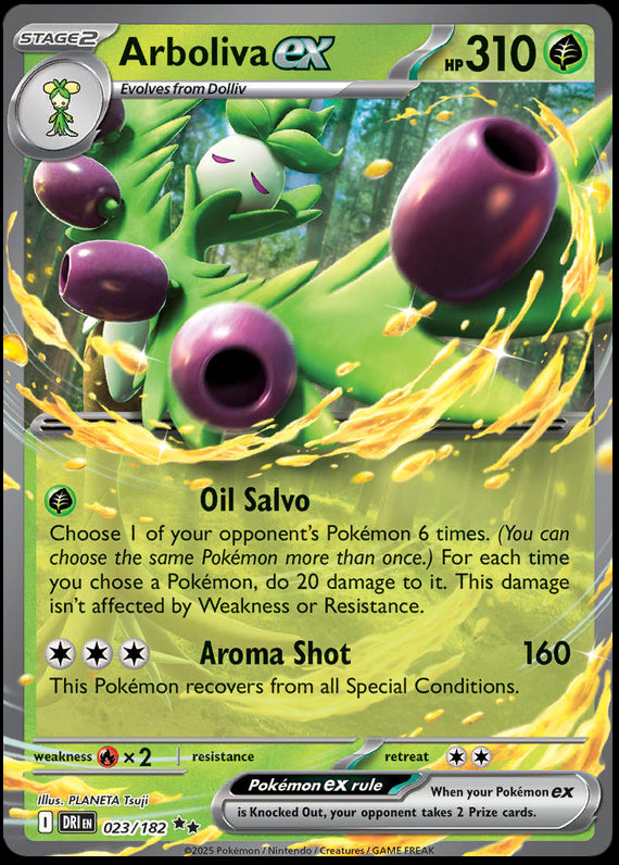 Arboliva ex (23/182) Scarlet and Violet Destined Rivals Double Rare Pokemon Card TCG