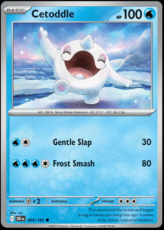 Cetoddle (64/182) Scarlet and Violet Destined Rivals Common Pokemon Card TCG