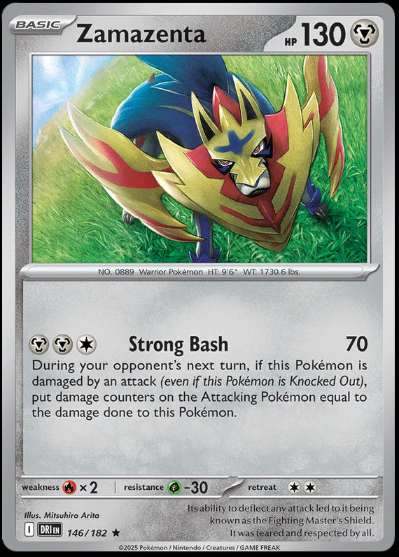 Zamazenta (146/182) Scarlet and Violet Destined Rivals Rare Pokemon Card TCG