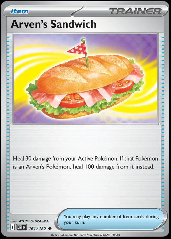 Arvens Sandwich (161/182) Scarlet and Violet Destined Rivals Uncommon Pokemon Card TCG