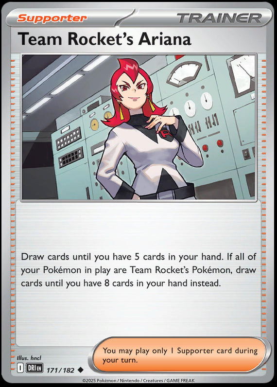 Team Rockets Ariana (171/182) Scarlet and Violet Destined Rivals Reverse Holo Uncommon Pokemon Card TCG