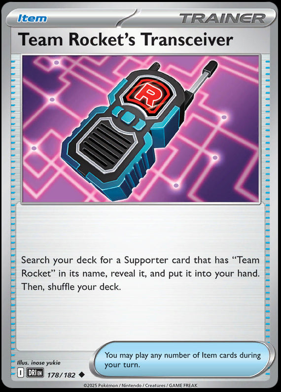 Team Rockets Transceiver (178/182) Scarlet and Violet Destined Rivals Uncommon Pokemon Card TCG