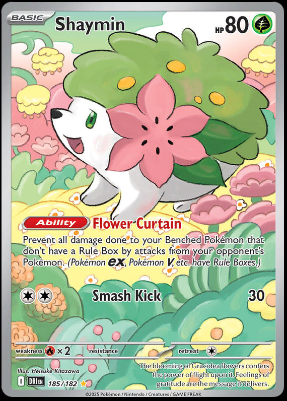 Shaymin (185/182) Scarlet and Violet Destined Rivals Illustration Rare Pokemon Card TCG