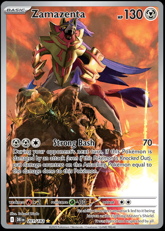 Zamazenta (201/182) Scarlet and Violet Destined Rivals Illustration Rare Pokemon Card TCG