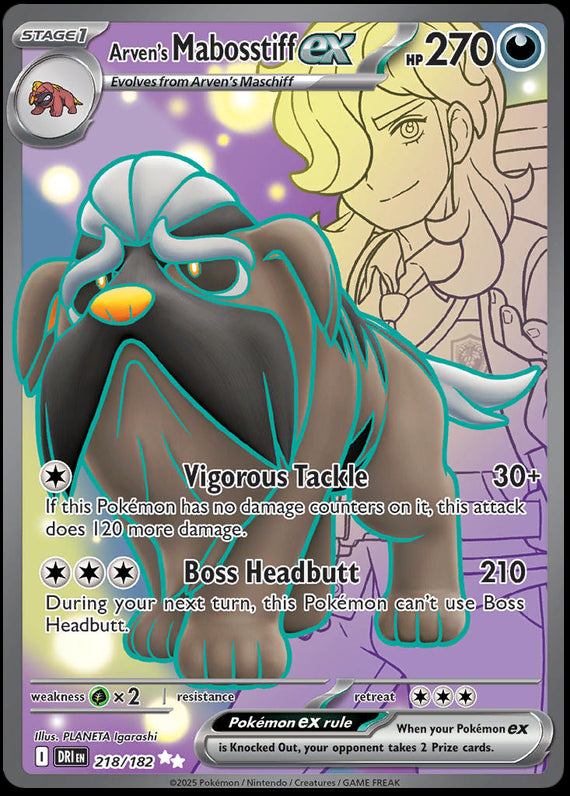 Arvens Mabosstiff ex (218/182) Scarlet and Violet Destined Rivals Ultra Rare Pokemon Card TCG