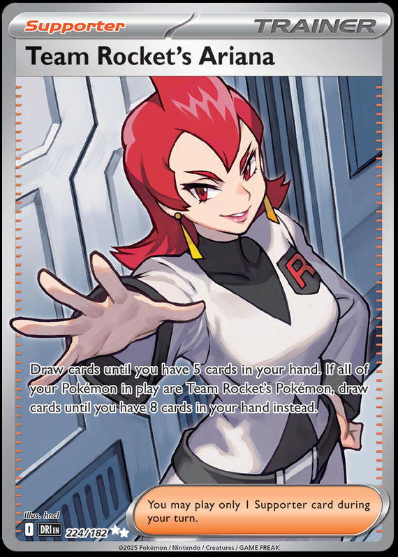 Team Rockets Ariana (224/182) Scarlet and Violet Destined Rivals Ultra Rare Pokemon Card TCG