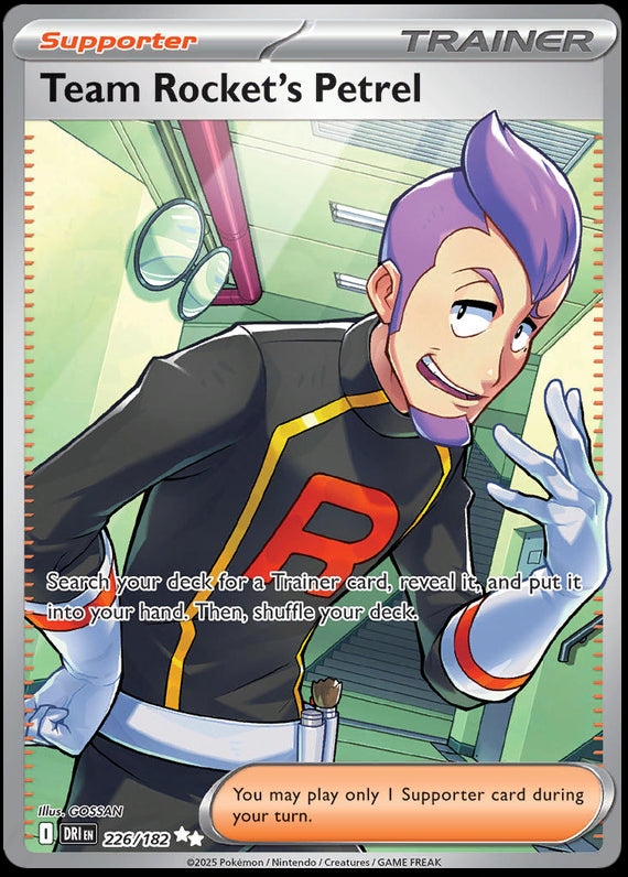 Team Rockets Petrel (226/182) Scarlet and Violet Destined Rivals Ultra Rare Pokemon Card TCG