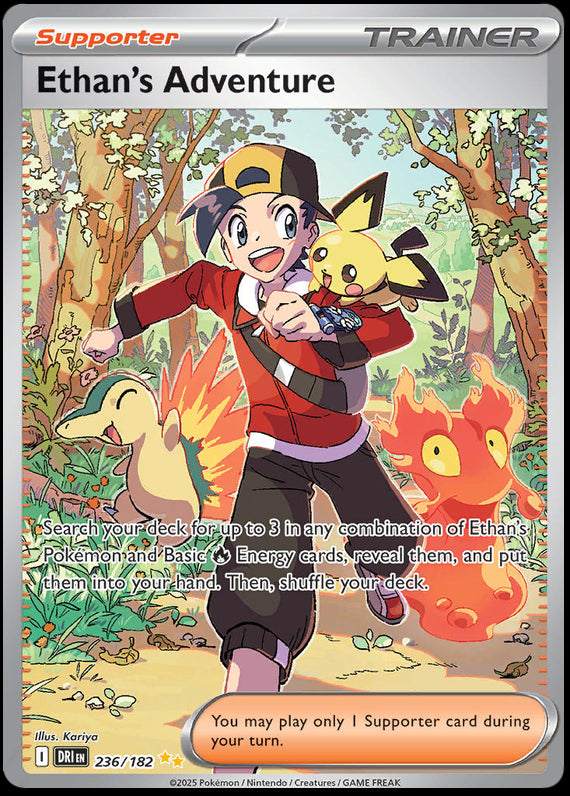 Ethans Adventure (236/182) Scarlet and Violet Destined Rivals Special Illustration Rare Pokemon Card TCG
