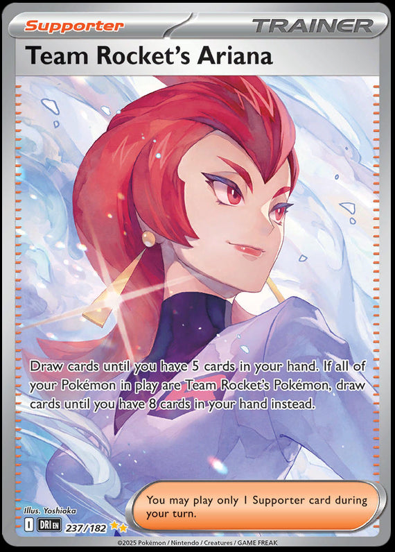 Team Rockets Ariana (237/182) Scarlet and Violet Destined Rivals Special Illustration Rare Pokemon Card TCG