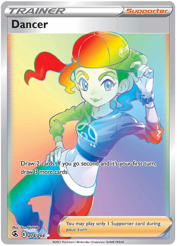 Dancer 274/264 SWSH Fusion Strike Secret Rare Full Art Pokemon Card TCG