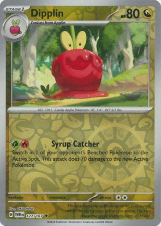 Dipplin 127/167 SV Twilight Masquerade Reverse Holo Uncommon Pokemon Card TCG Near Mint