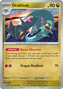 Drakloak 129/167 SV Twilight Masquerade Common Pokemon Card TCG Near Mint