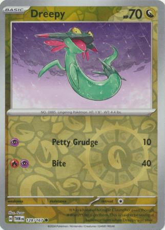 Dreepy 128/167 SV Twilight Masquerade Reverse Holo Common Pokemon Card TCG Near Mint