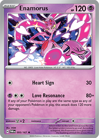 Enamorus 093/167 SV Twilight Masquerade Holo Rare Pokemon Card TCG Near Mint