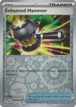 Enhanced Hammer 148/167 SV Twilight Masquerade Reverse Holo Uncommon Trainer Pokemon Card TCG Near Mint 