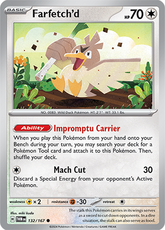 Farfetch'd 132/167 SV Twilight Masquerade Common Pokemon Card TCG Near Mint