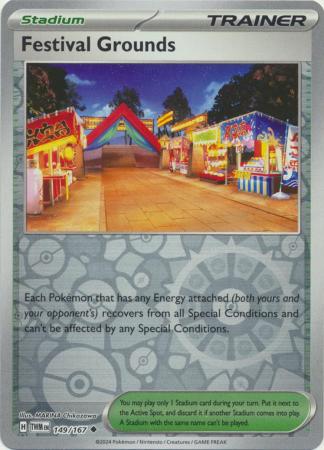 Festival Grounds 149/167 SV Twilight Masquerade Reverse Holo Uncommon Trainer Pokemon Card TCG Near Mint 