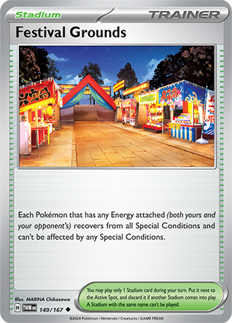 Festival Grounds 149/167 SV Twilight Masquerade Uncommon Trainer Pokemon Card TCG Near Mint