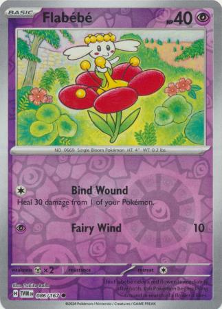Flabébé 086/167 SV Twilight Masquerade Reverse Holo Common Pokemon Card TCG Near Mint
