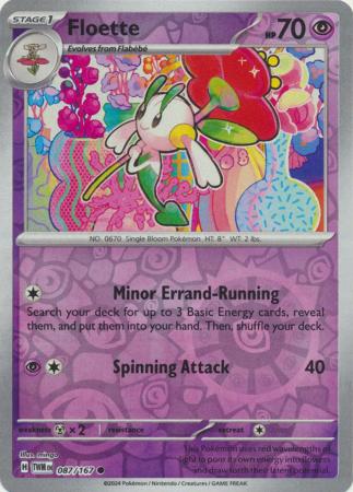 Floette 087/167 SV Twilight Masquerade Reverse Holo Common Pokemon Card TCG Near Mint
