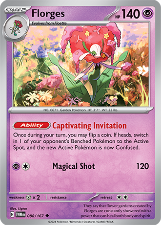 Florges 088/167 SV Twilight Masquerade Uncommon Pokemon Card TCG Near Mint