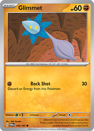 Glimmet 108/167 SV Twilight Masquerade Common Pokemon Card TCG Near Mint