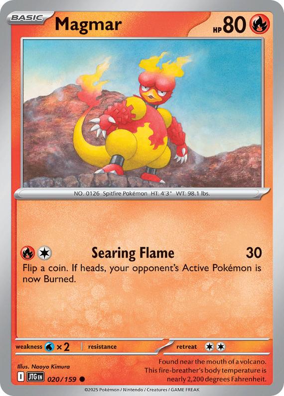 Magmar (20/180) Scarlet and Violet Journey Together Common Pokemon Card TCG Near Mint