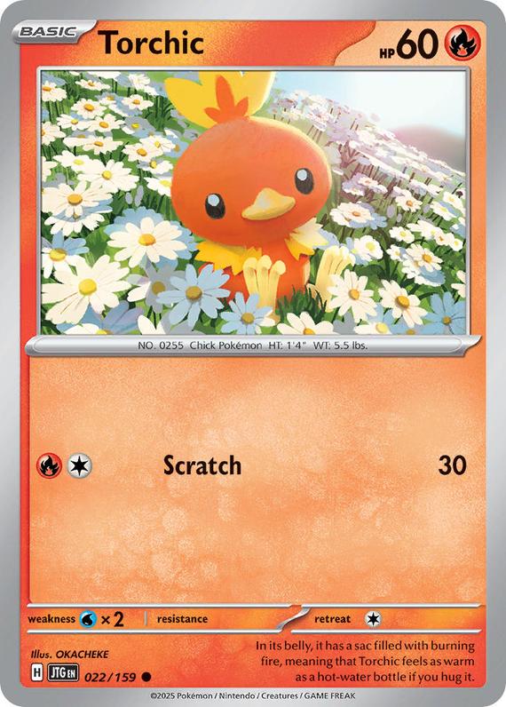 Torchic (22/180) Scarlet and Violet Journey Together Reverse Holo Common Pokemon Card TCG Near Mint